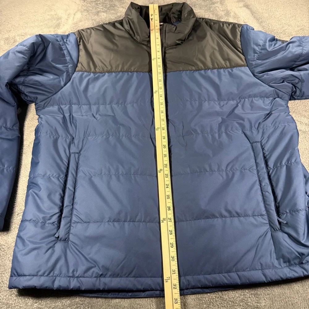 The North Face Mens XXL Blue Black Two Tone Everyday Insulated‎ Puffer Jacket